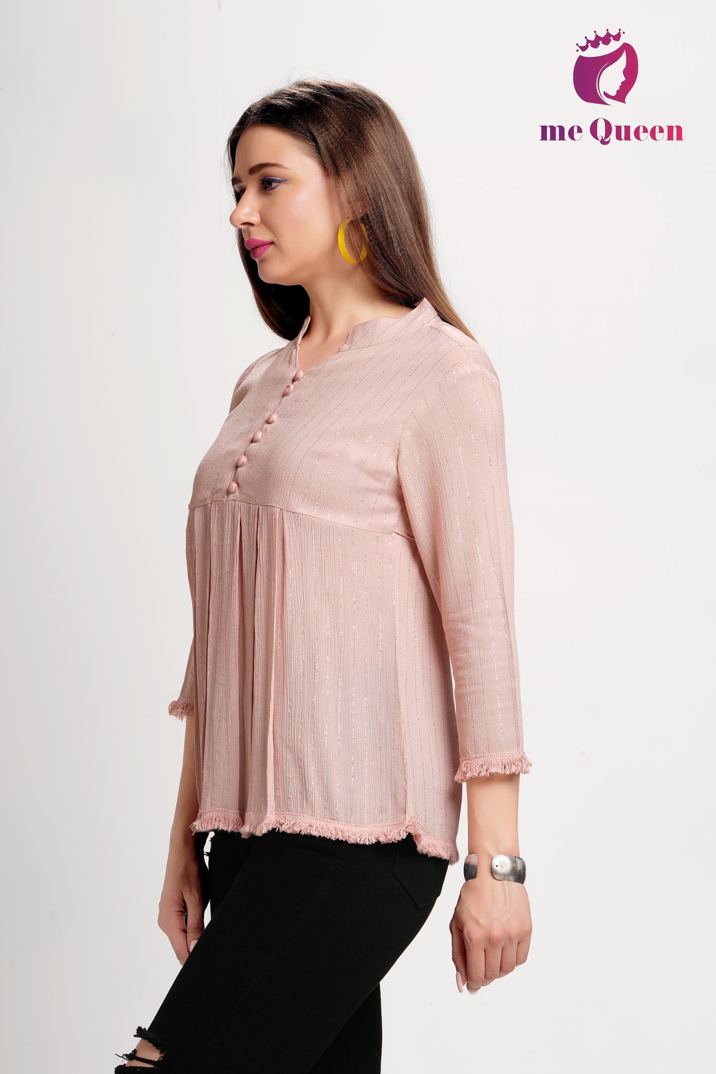 MeQueen Women's Pastel Pink Top