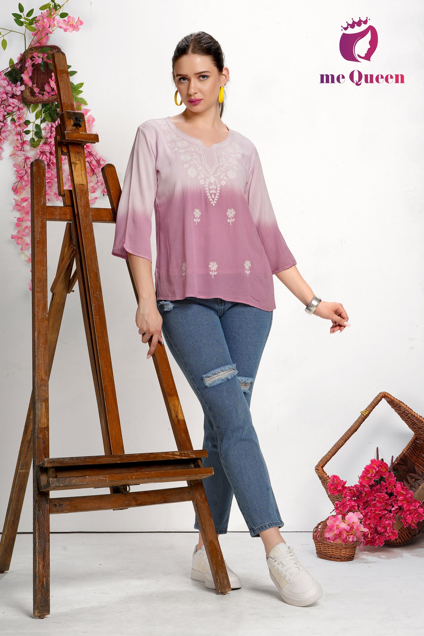 MeQueen's Pink Ombre: A Touch of Delicate Embroidery