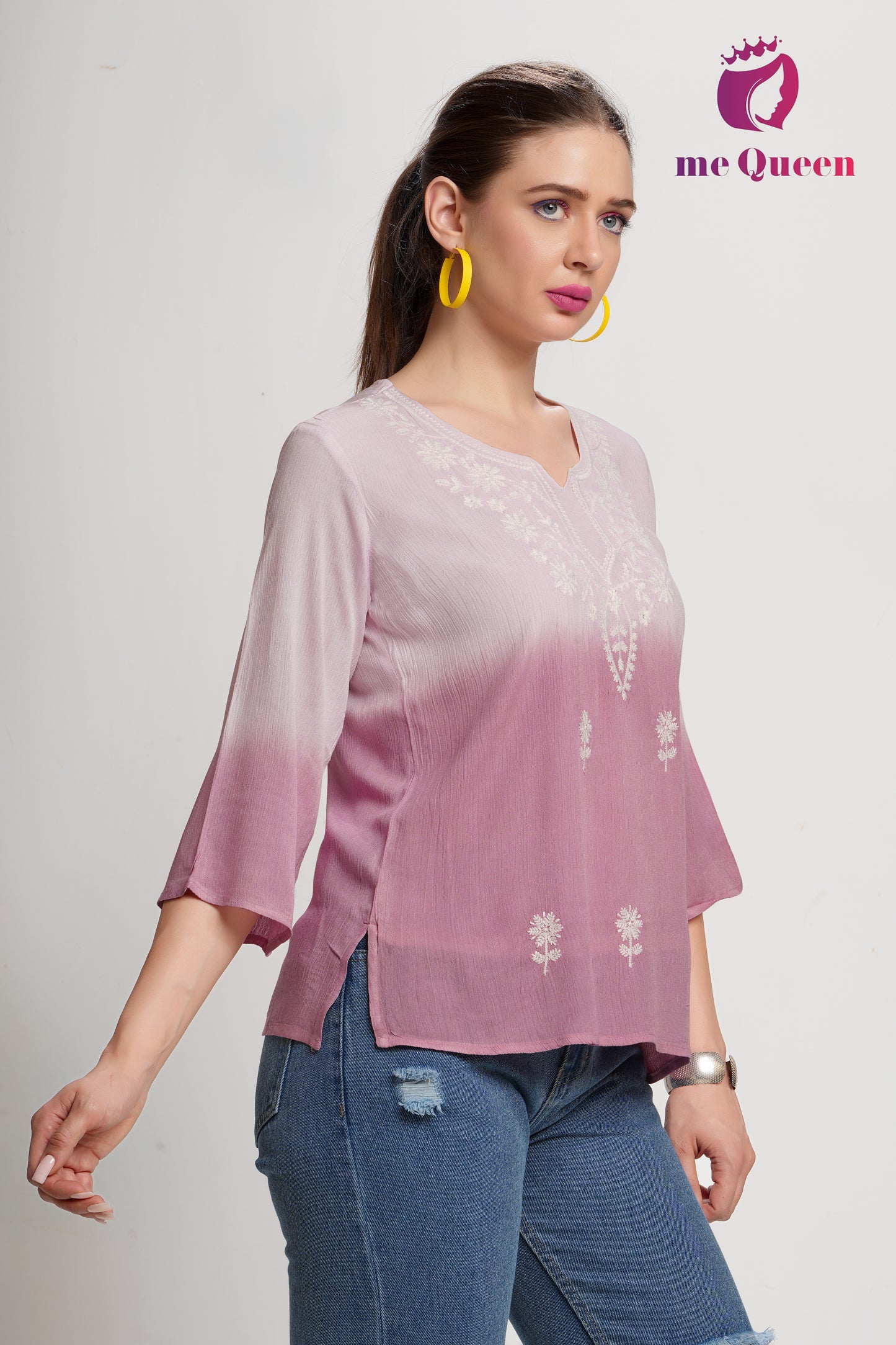 MeQueen's Pink Ombre: A Touch of Delicate Embroidery