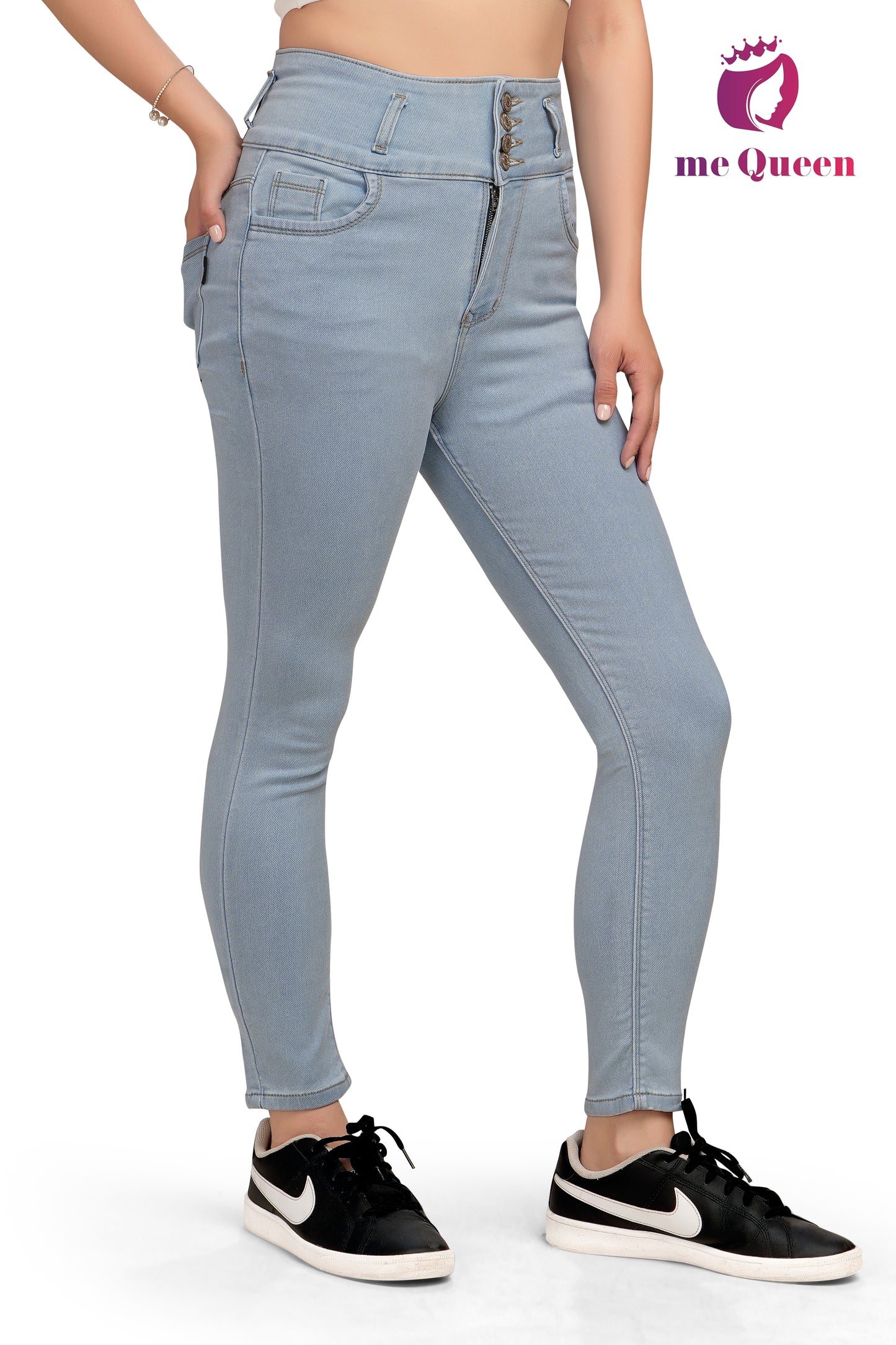 MeQueen Skinny Fit Women Blue Jeans