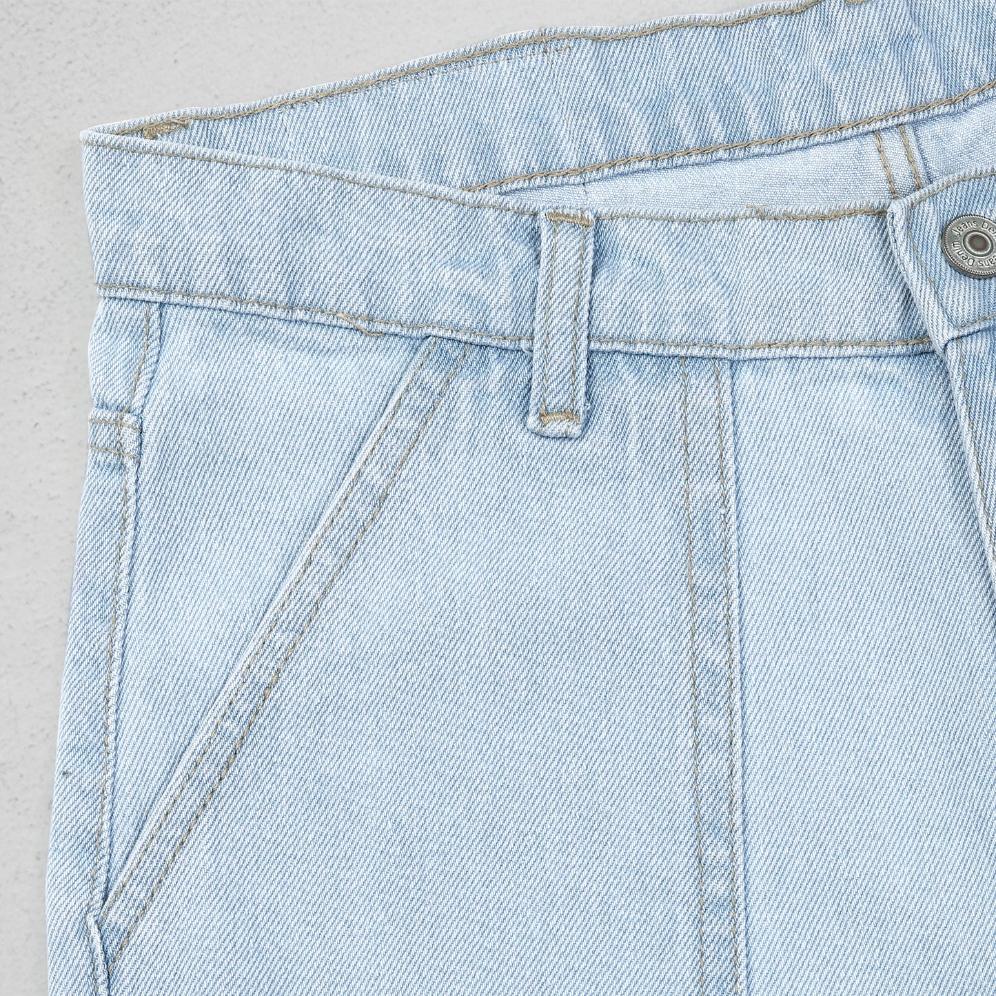 MQ Denim Men's Wide Leg 8-Pocket Mid Rise Light Blue Cargo Jeans, Non-Stretchable and Pure Cotton Denim. Trendy and Comfortable Casual Wear. (Copy)