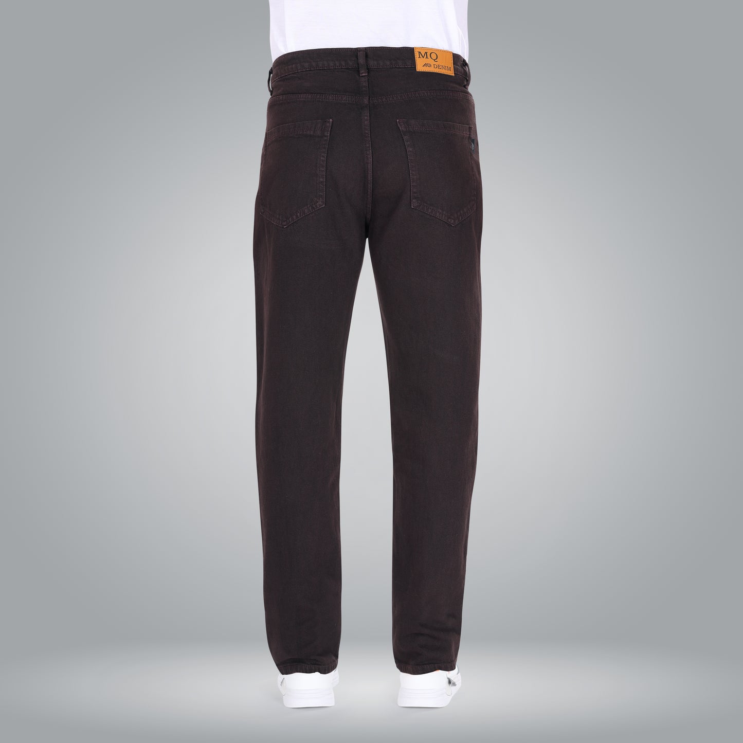 MQ Denim Men's Brown Straight Fit Stylish Non Stretch Mid Rise Pure Cotton Crafted with Premium Fabric Relaxed Jeans Available in Variety of Colour