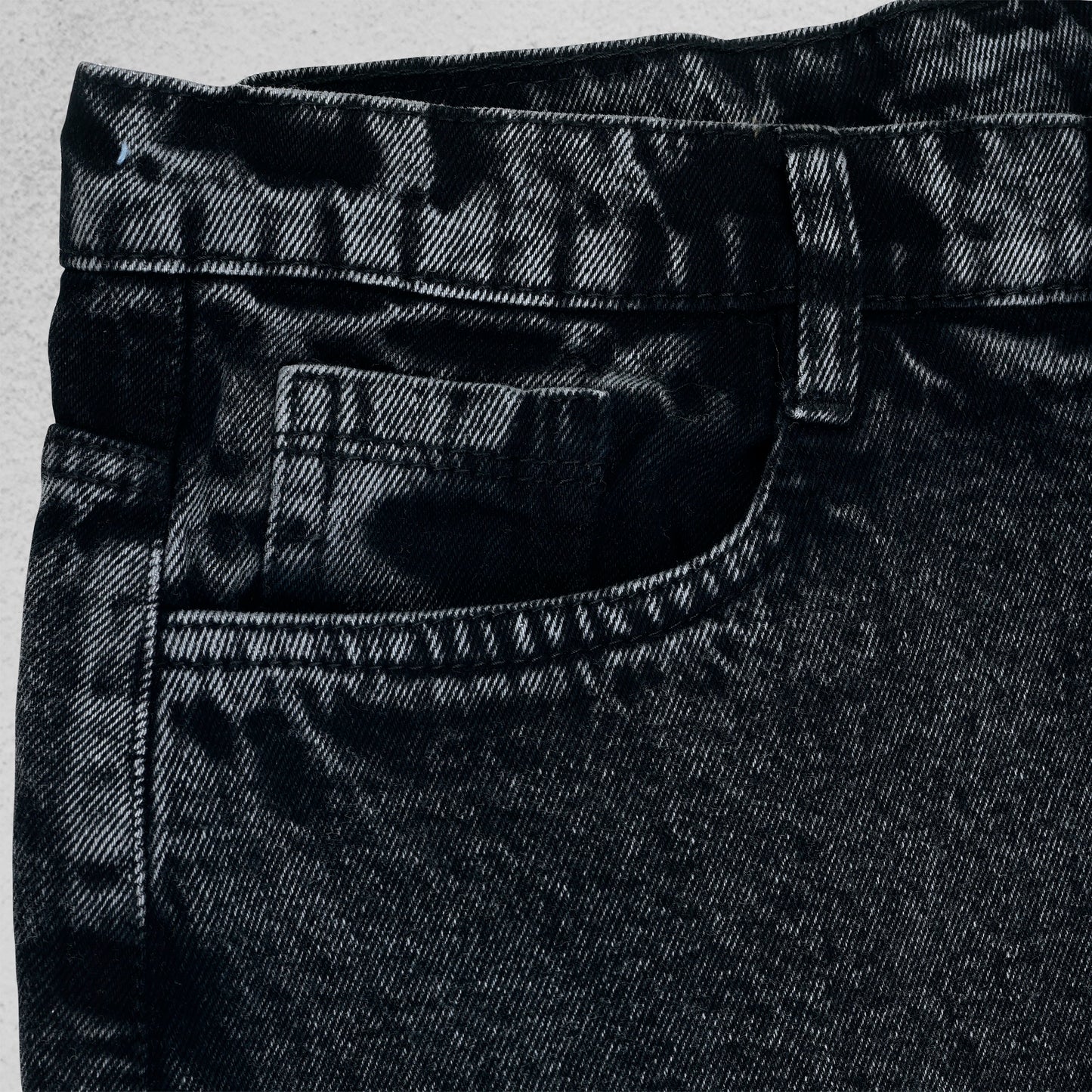 MQ Denim Pure Cotton Non-Stretchable Straight Fit Black Mid Rise Stylish Modern Printed Casual Men's Jeans