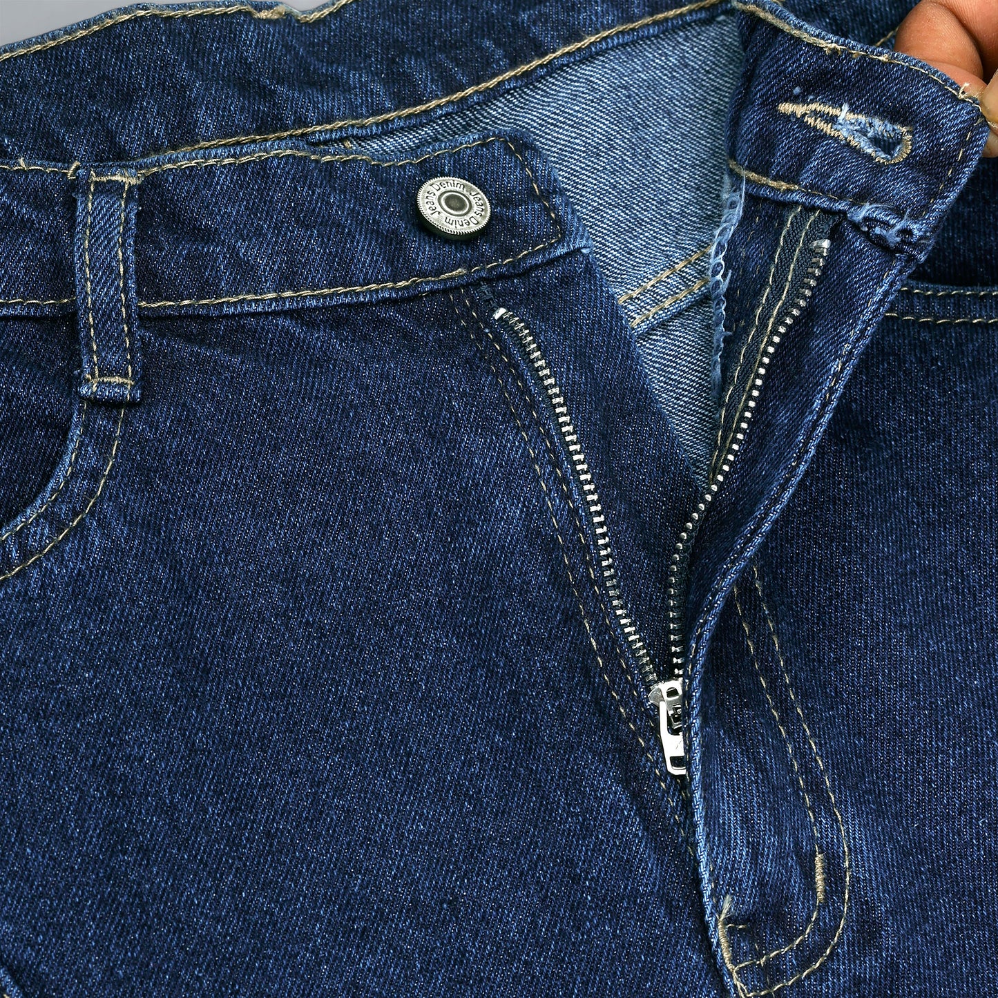 MQ Denim Straight Fit Non Stretchable Relaxed Mid Rise Stylish Dark Blue Distressed Men's Jeans - Available in Variety of Colour