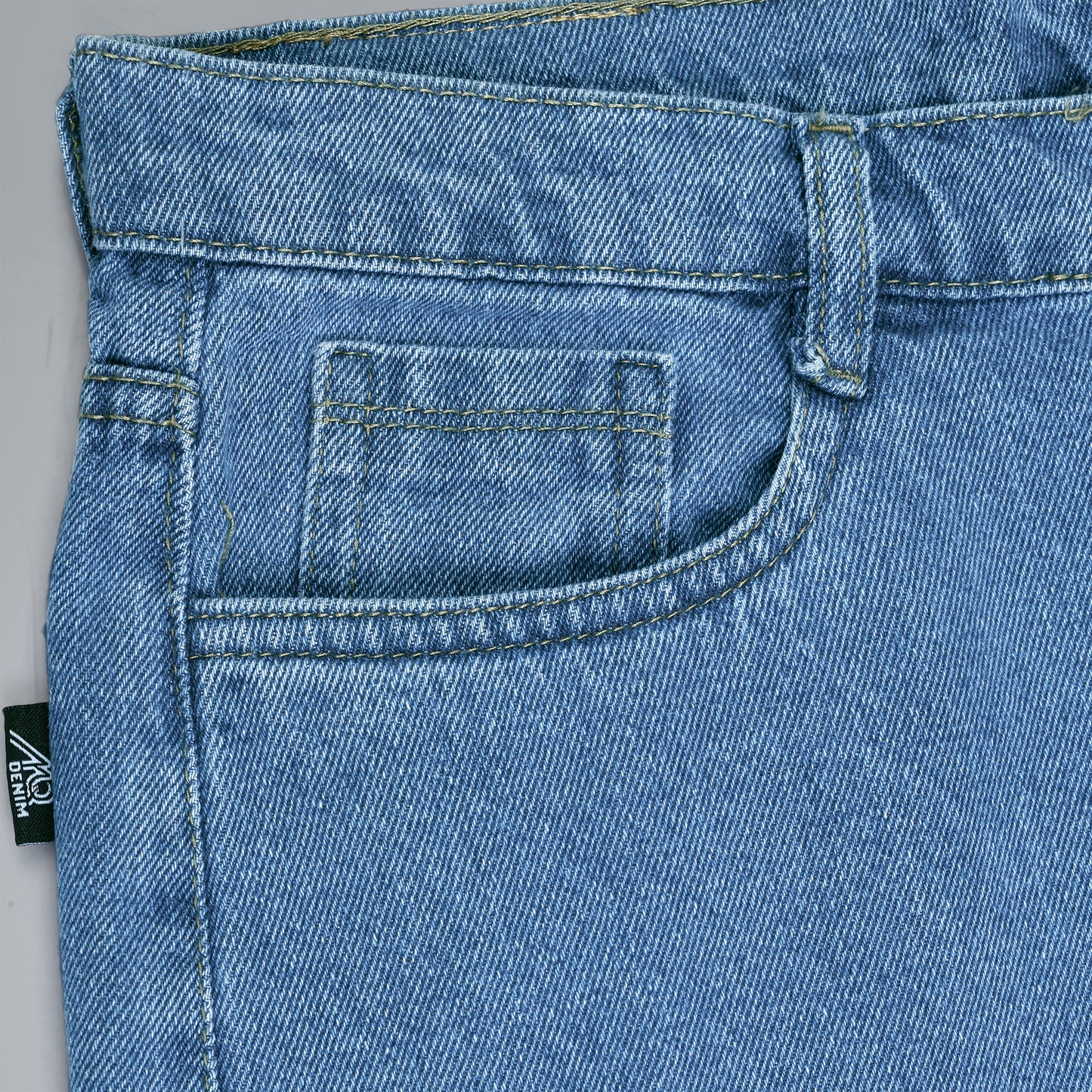 MQ Denim Men's Blue Color Ombre Style Regular Fit Mid Rise Non-Stretchable Pure Cotton Men's Jeans with Multiple Designs and Colour