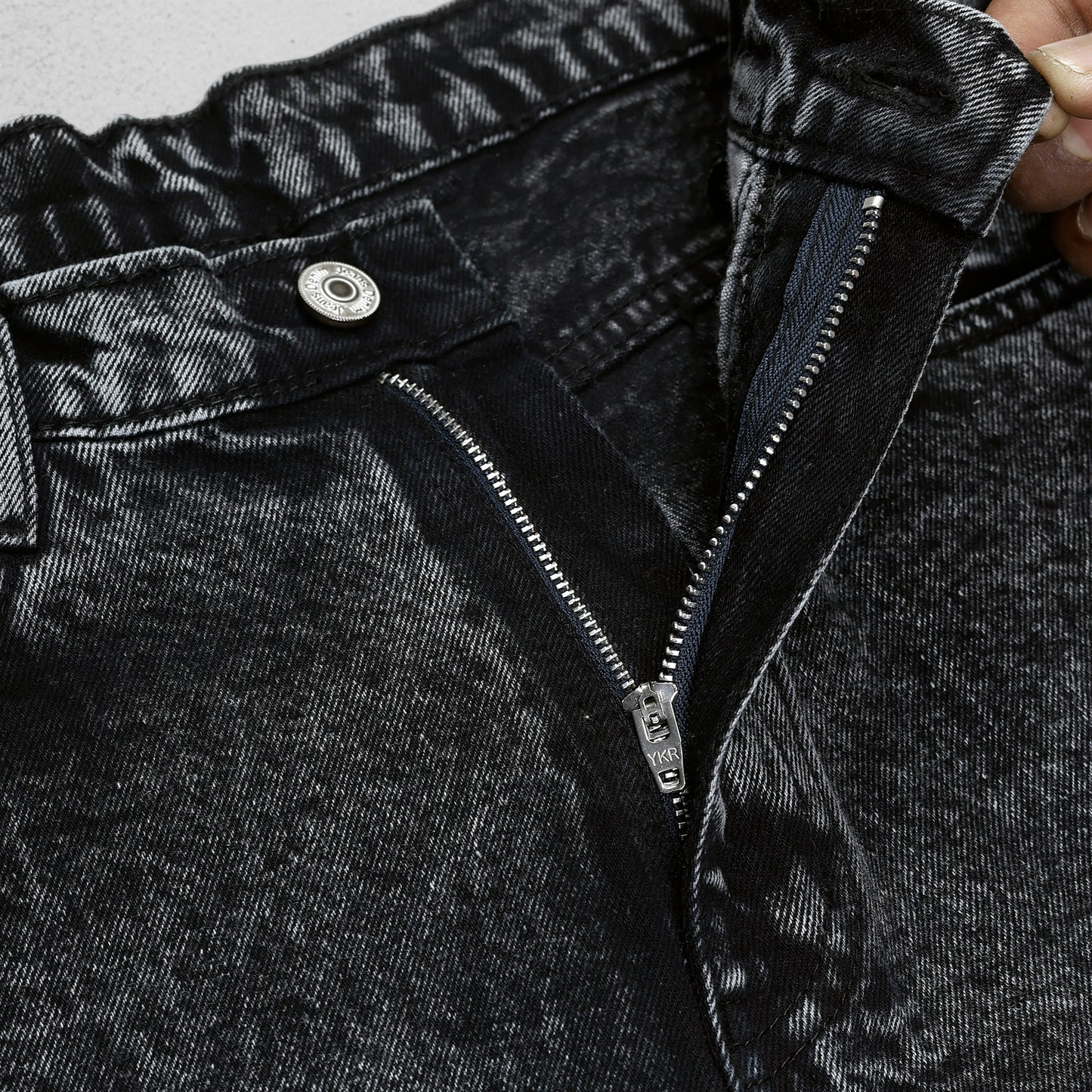 MQ Denim Black Ballblast Straight Fit Stylish Non Stretch Mid Rise Pure Cotton Crafted with Premium Fabric Relaxed Jeans Available in Variety of Colour