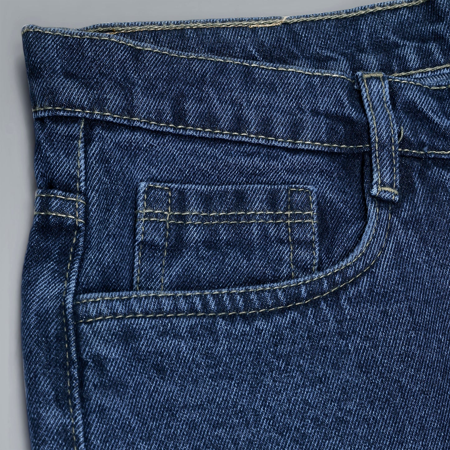MQ Denim Mid-Rise Dark Blue Non Stretchable Pure Cotton Straight Fit Ripped Jeans