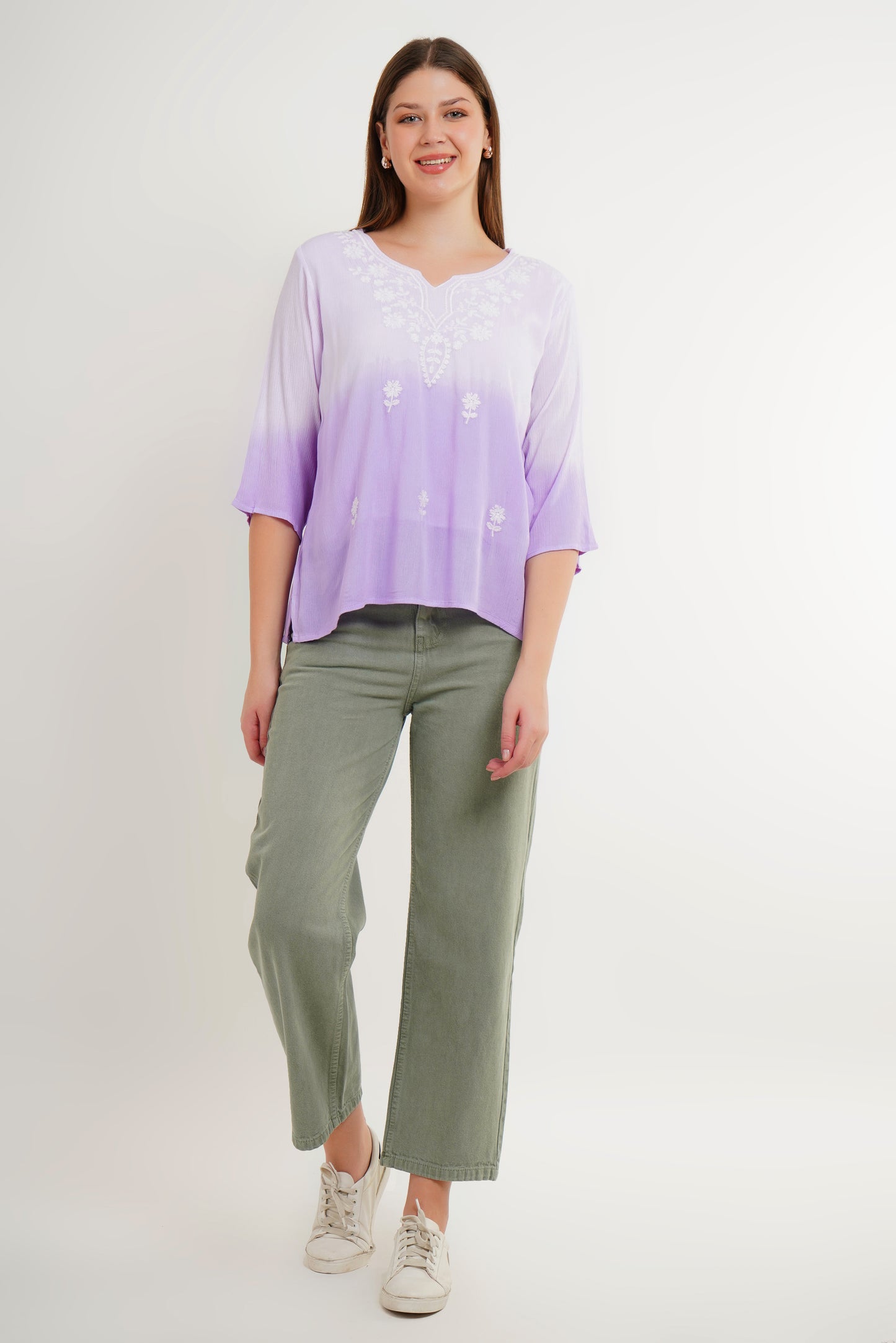 MeQueen's Purple Ombre: A Touch of Delicate Embroidery