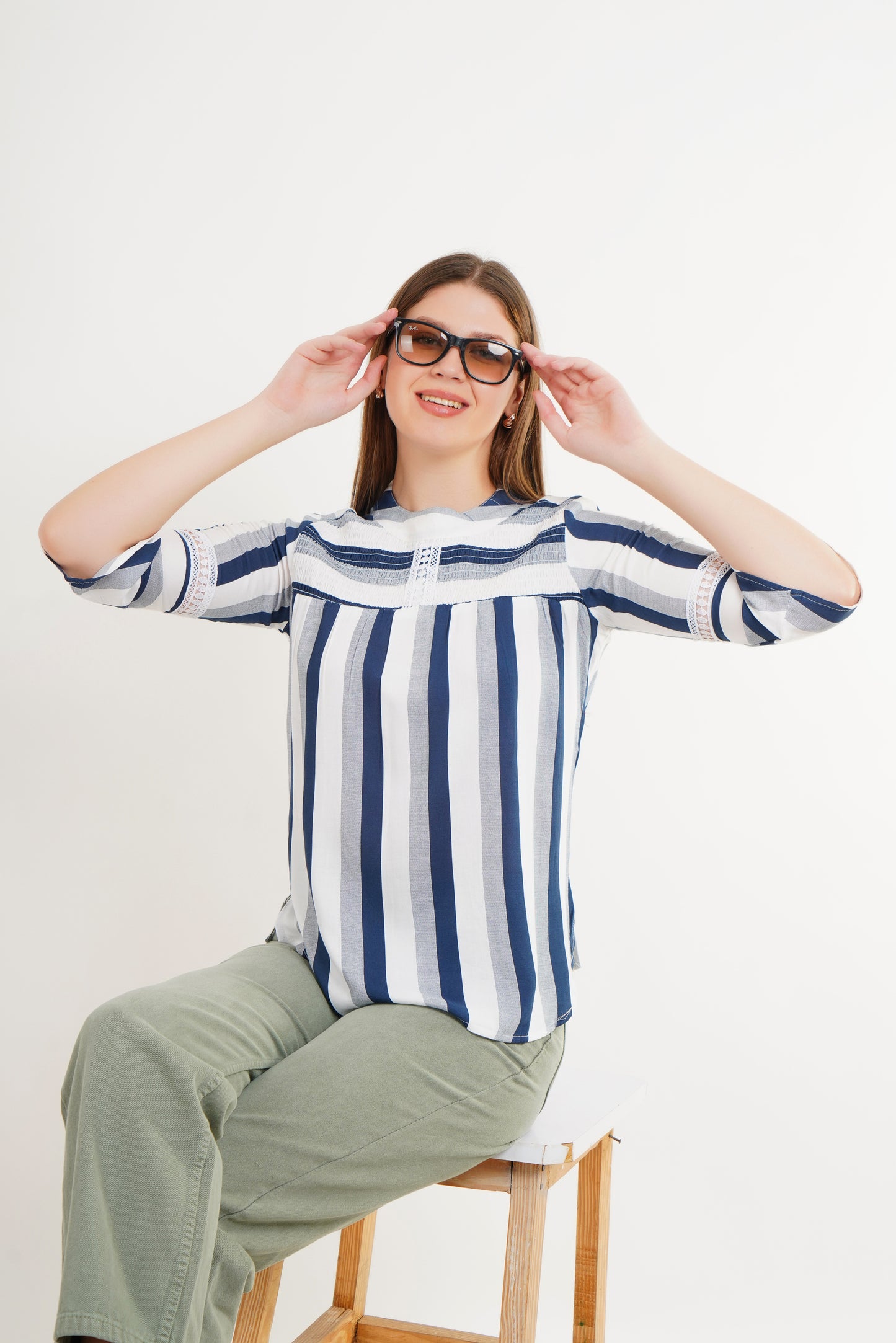 MeQueen Women’s Multi-color Checks Top