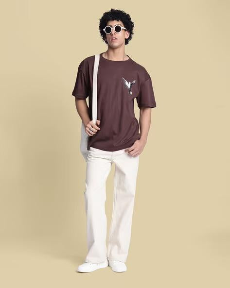 M Q Denim Jeans Men's Regular Fit 100% Beige Cotton Jeans | Soft, Durable Denim | Mid Rise Casual Stylish Comfort Wear for Daily Use