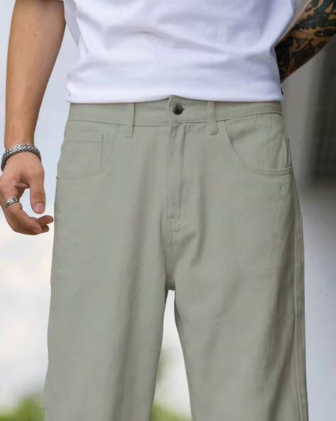 M Q Denim Men Pista Straight Fit Denim Jeans | Mid Rise | Soft Cotton Fabric | Everyday Style