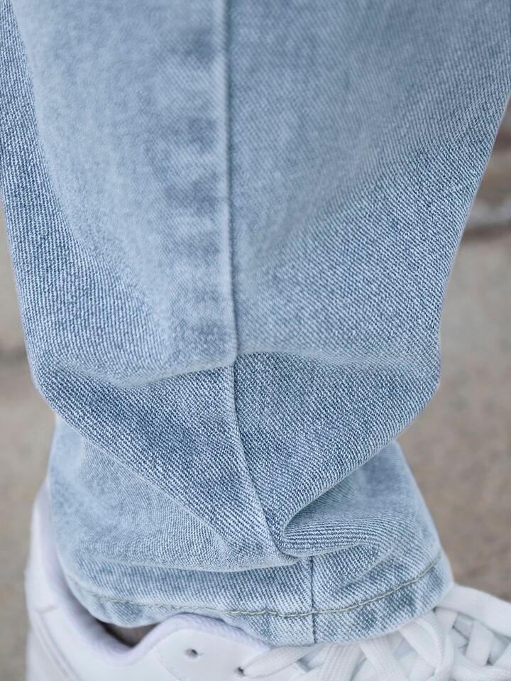 MQ Denim Sky Blue Straight Fit Stylish Non Stretch Mid Rise Pure Cotton Crafted with Premium Fabric Relaxed Jeans Available in Variety of Colour