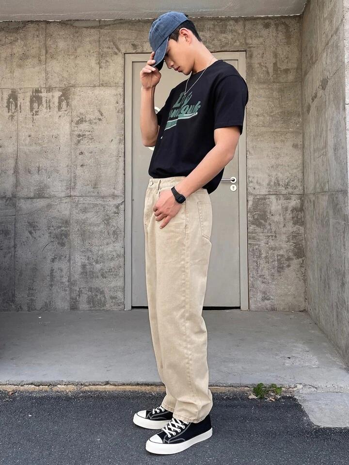 MQ Denim Men's Beige Straight Fit Stylish Non Stretch Mid Rise Pure Cotton Crafted with Premium Fabric Relaxed Jeans Available in Variety of Colour