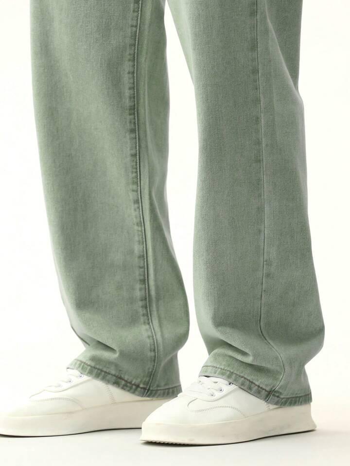 MQ Denim Men's Wide Leg Mid Rise Pista Cargo Jeans, Non-Stretchable and Pure Cotton Denim. Trendy and Comfortable Casual Wear.