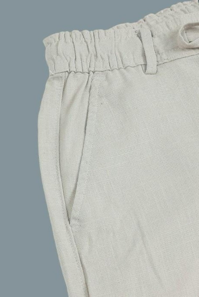 MQ Denims Men's Relaxed Fit Stylish Beige Linen Pants – Lightweight, Breathable, and Versatile Casual Wear