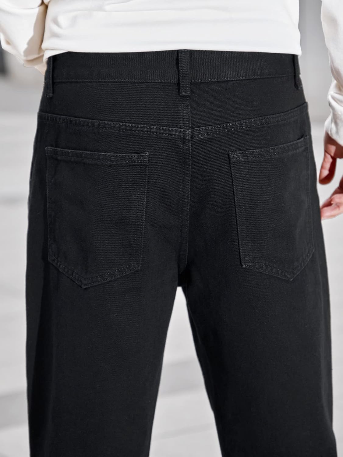 M Q Jeans Men's Regular Fit 100% Black Cotton Jeans | Soft, Durable Denim | Mid Rise Casual Stylish Comfort Wear for Daily Use