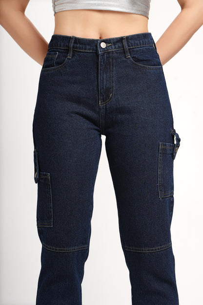 MeQueen Women's Gunmetal Gray Fit Denim Jeans with Handy Pockets