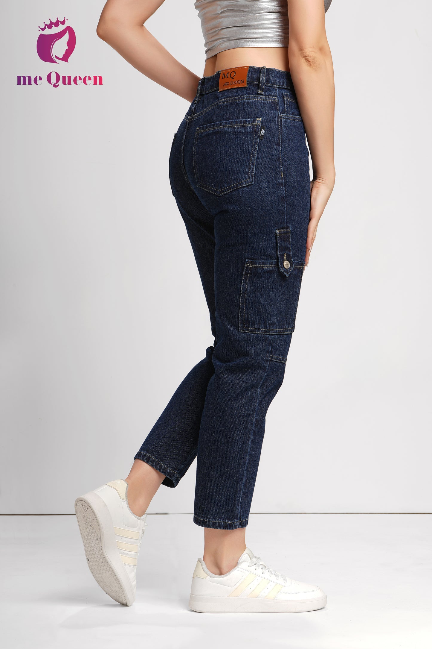 MeQueen Women's Gunmetal Gray Fit Denim Jeans with Handy Pockets