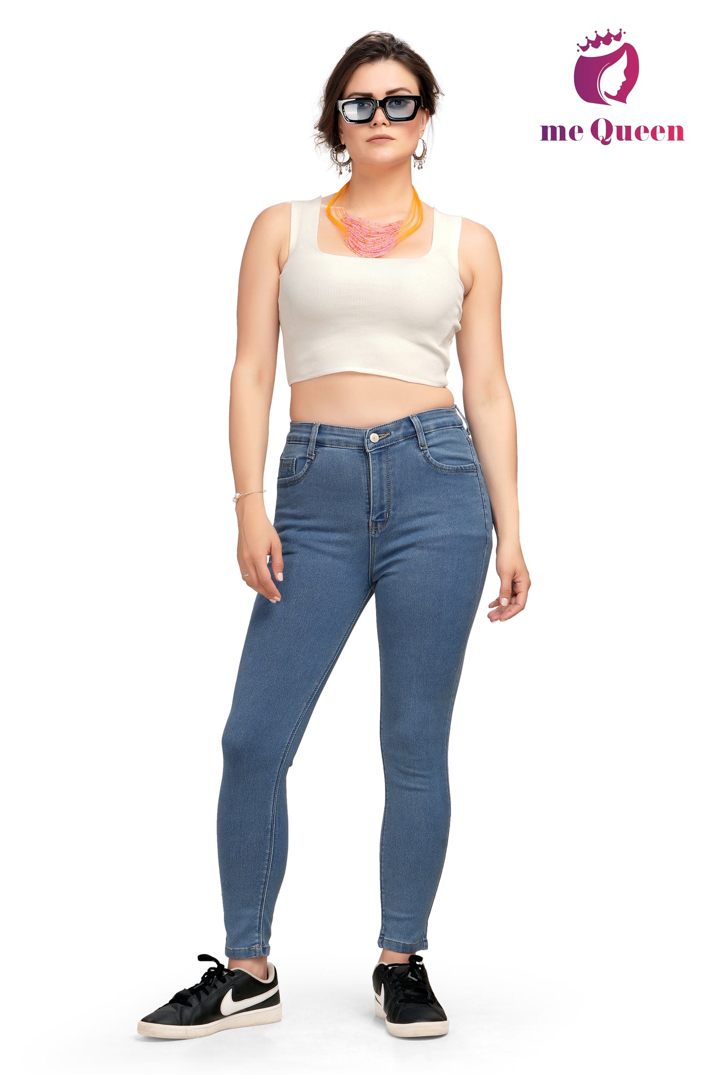 MeQueen Skinny Fit Women Blue Jeans