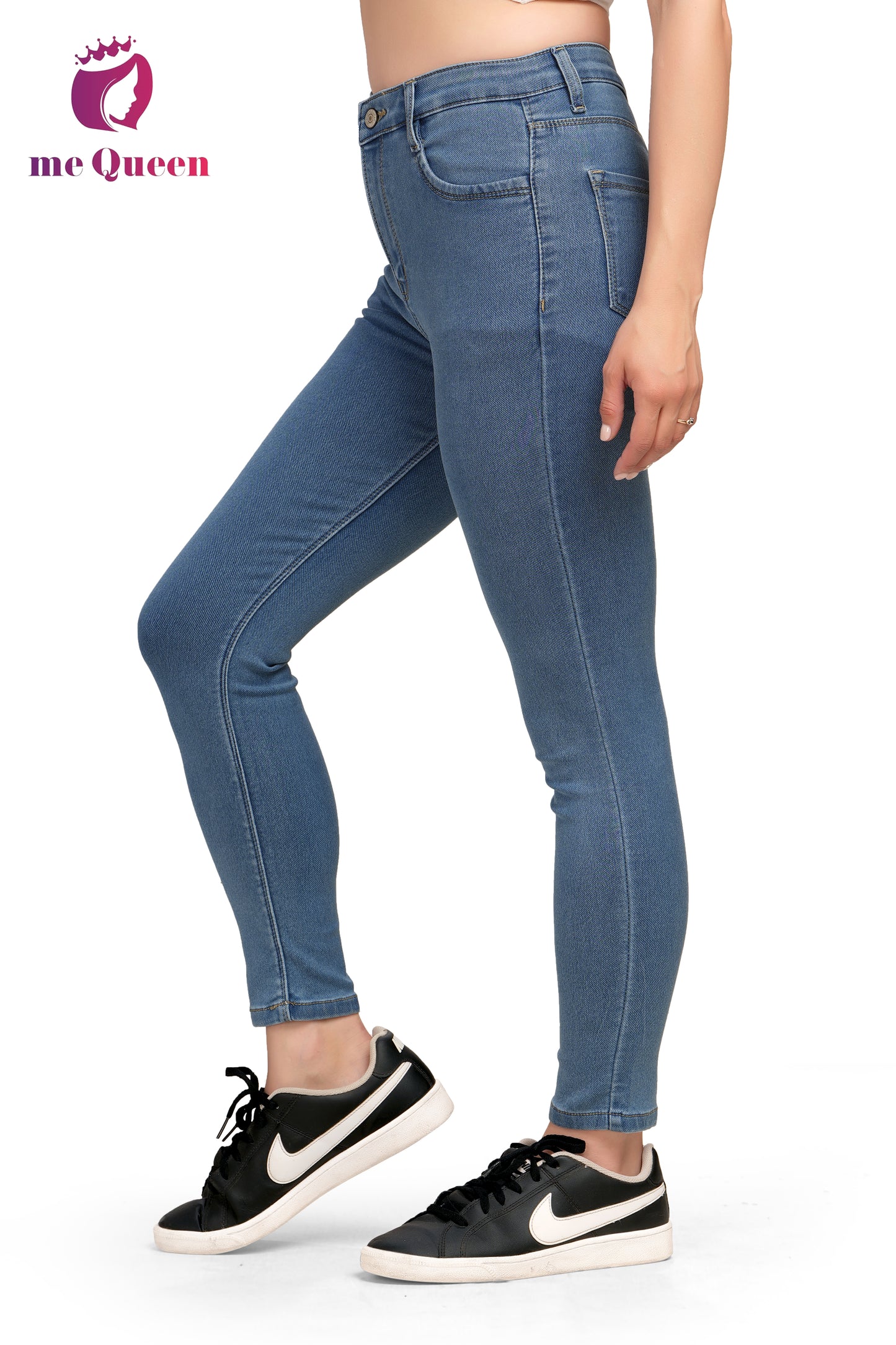 MeQueen Skinny Fit Women Blue Jeans