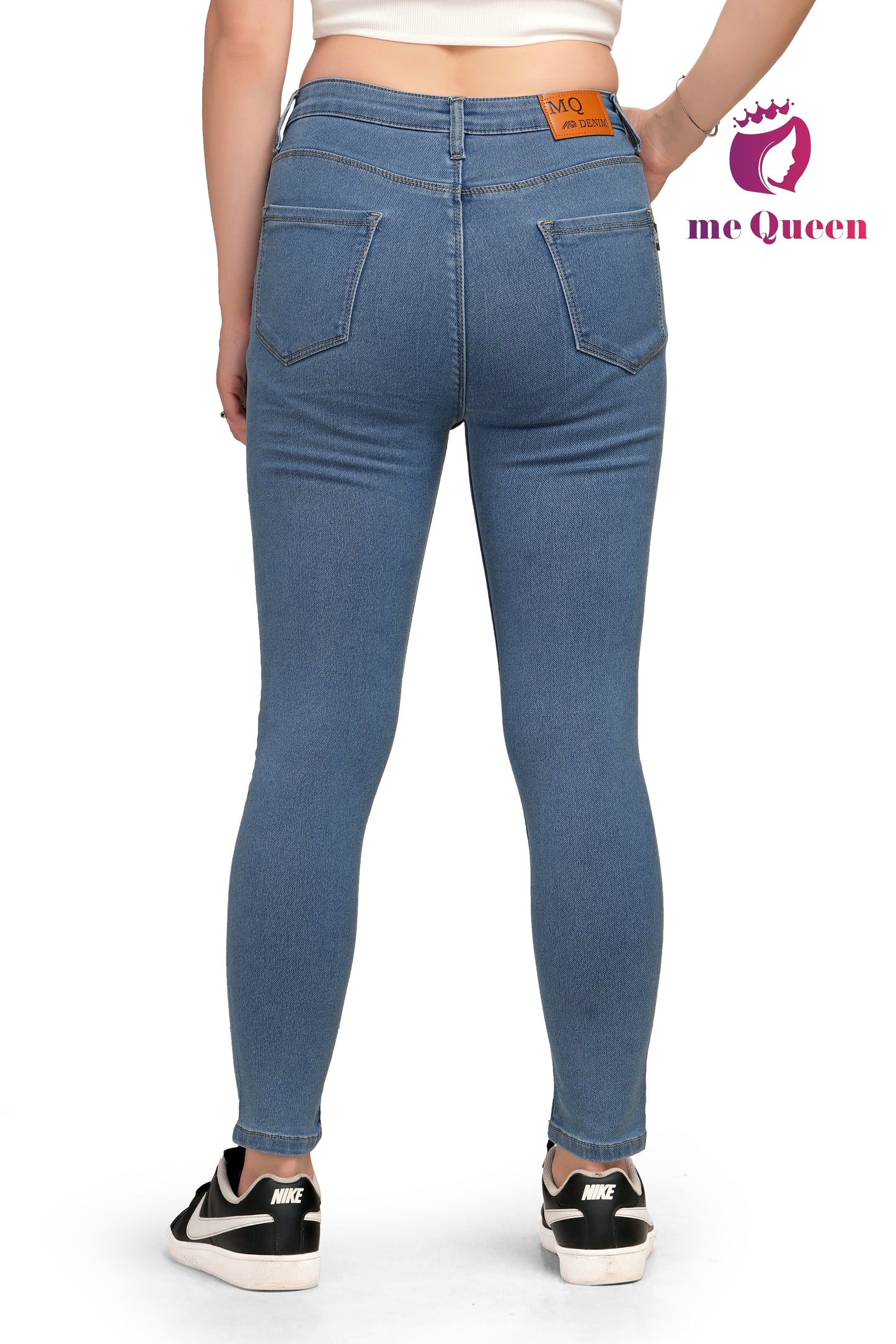 MeQueen Skinny Fit Women Blue Jeans