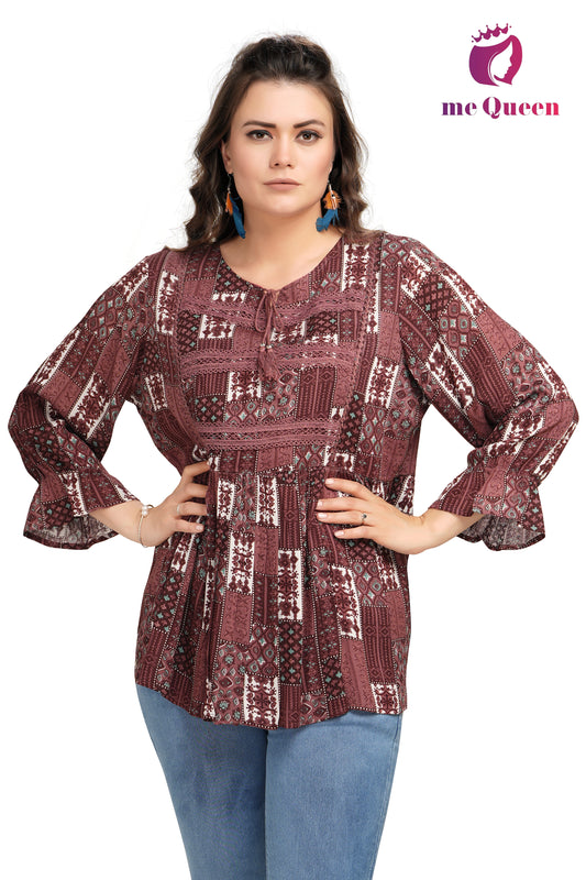 brown tops for women