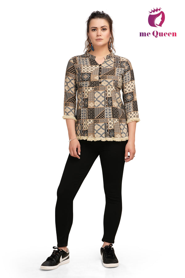 MeQueen Chevron Multicolor Top