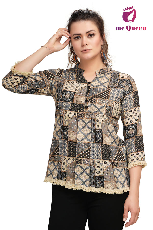 MeQueen Chevron Multicolor Top