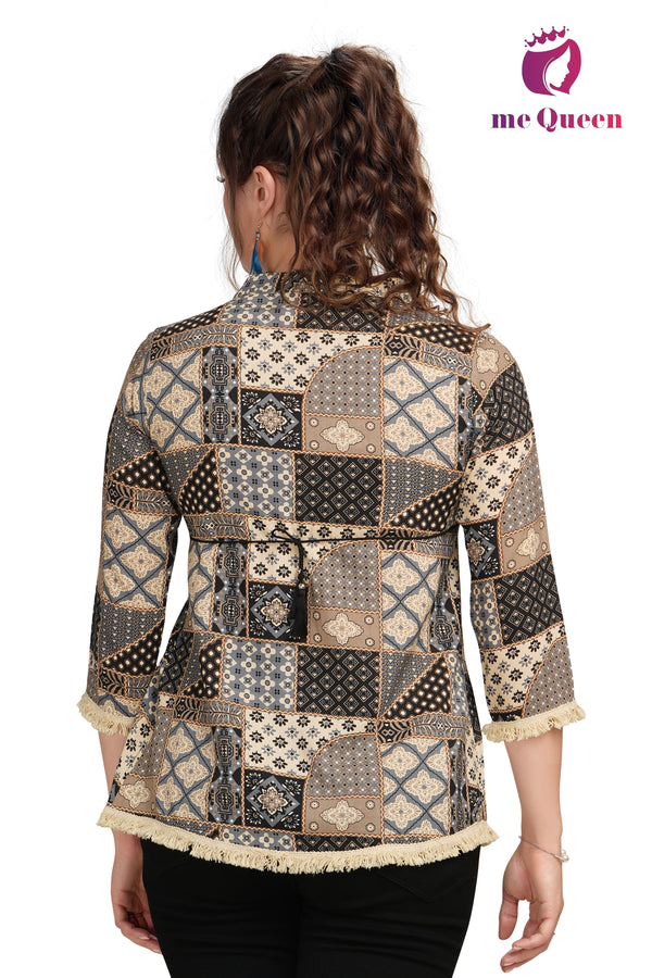 MeQueen Chevron Multicolor Top