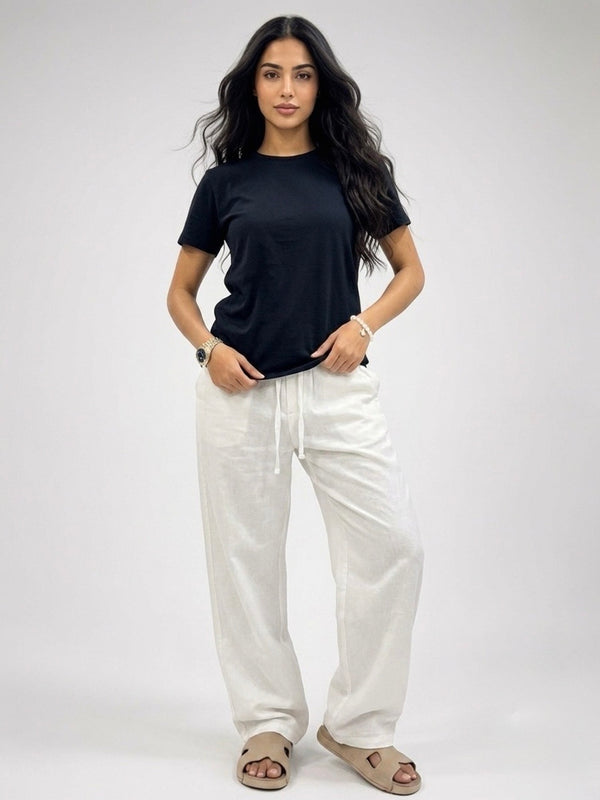 COTTON TROUSER PANT WHITE