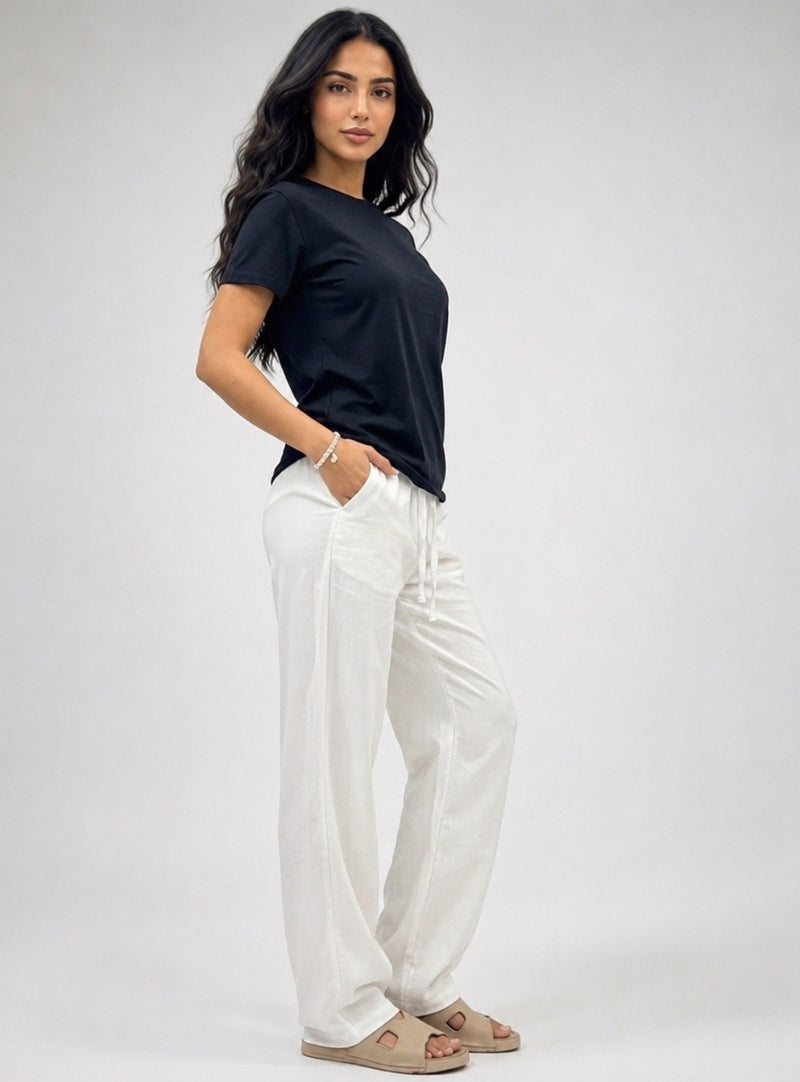 COTTON TROUSER PANT WHITE