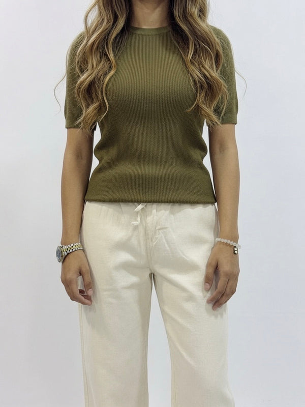 COTTON TROUSER PANT BEIGE