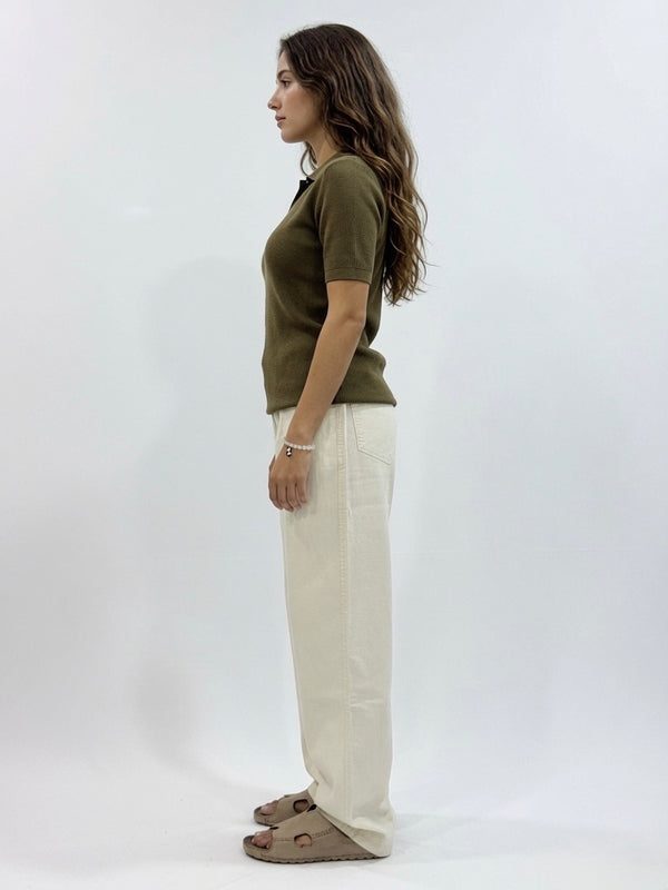 COTTON TROUSER PANT BEIGE
