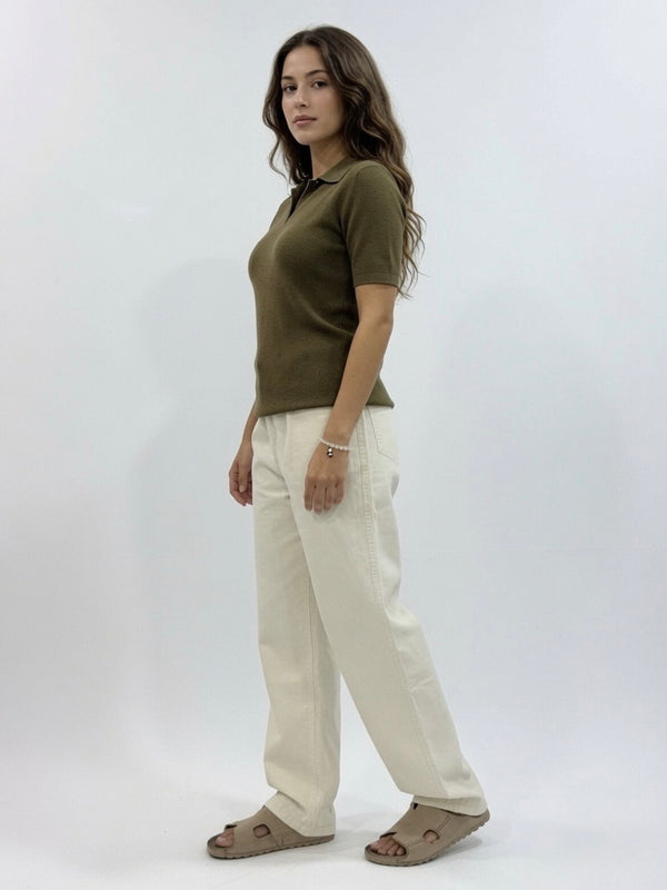COTTON TROUSER PANT BEIGE