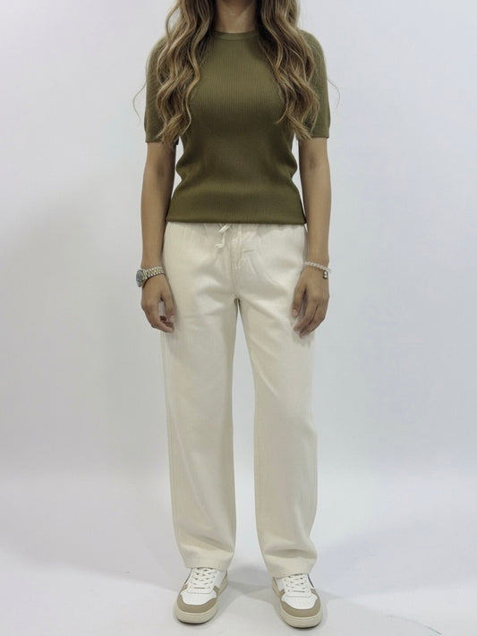 COTTON TROUSER PANT BEIGE
