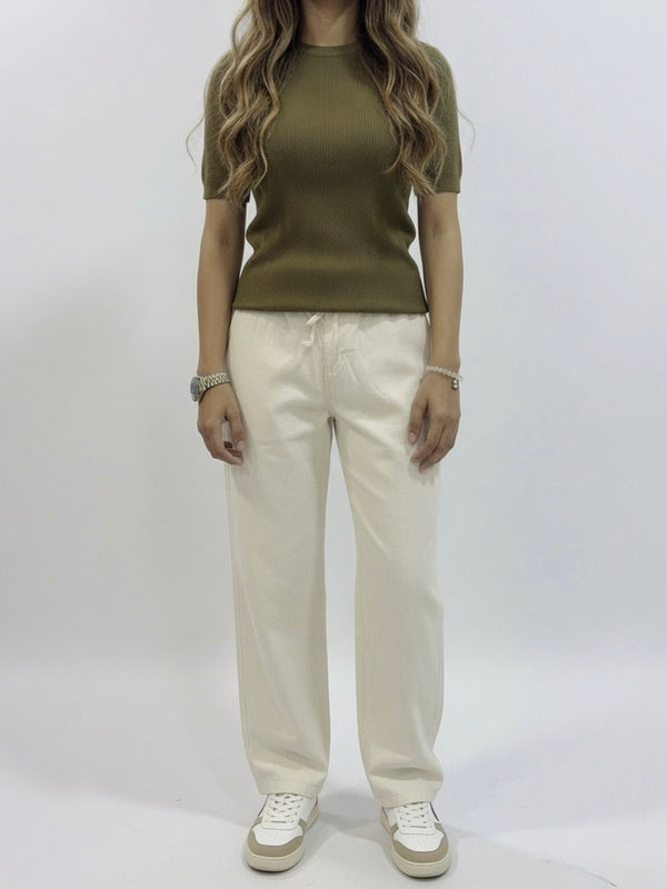 COTTON TROUSER PANT BEIGE