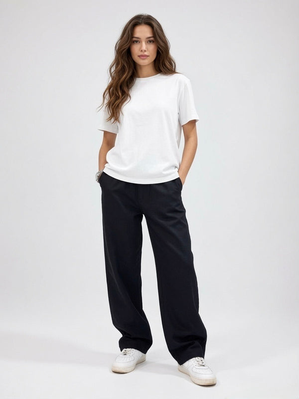 COTTON TROUSER PANT BLACK