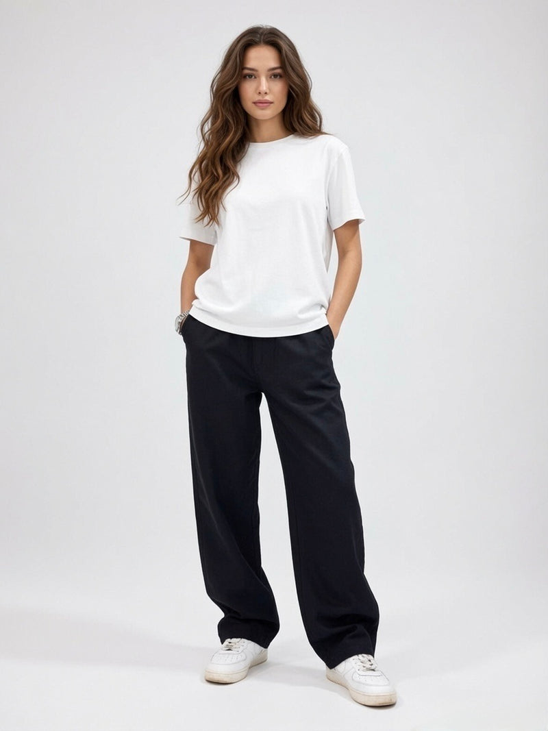 COTTON TROUSER PANT BLACK
