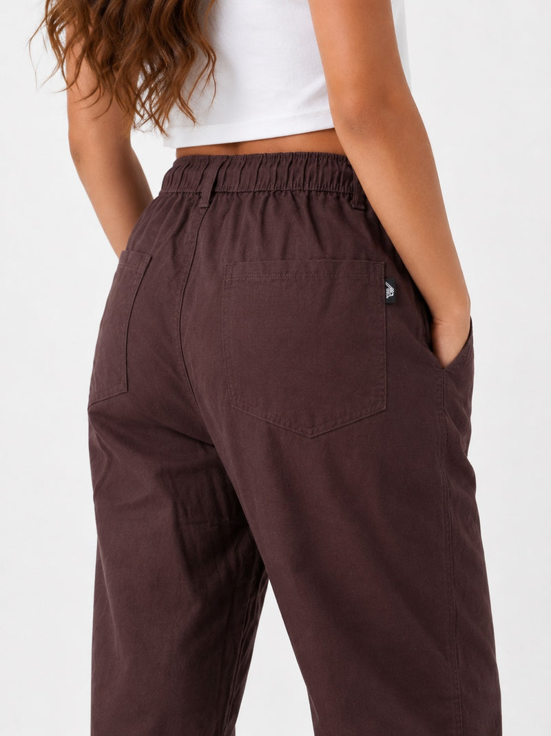 COTTON TROUSER PANT DARK BROWN