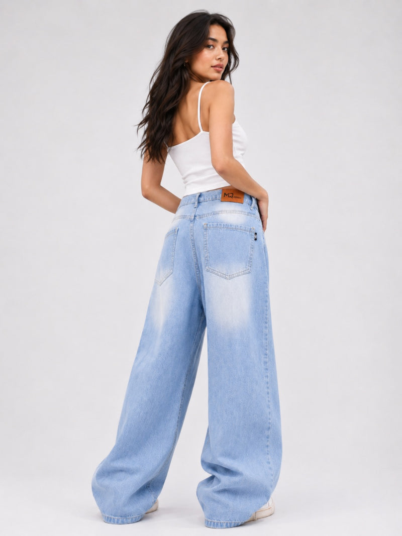 ICE LIGHT BLUE WASH SUPER WIDE LEG