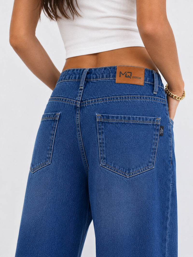 DARK BLUE WASH SUPER WIDE LEG