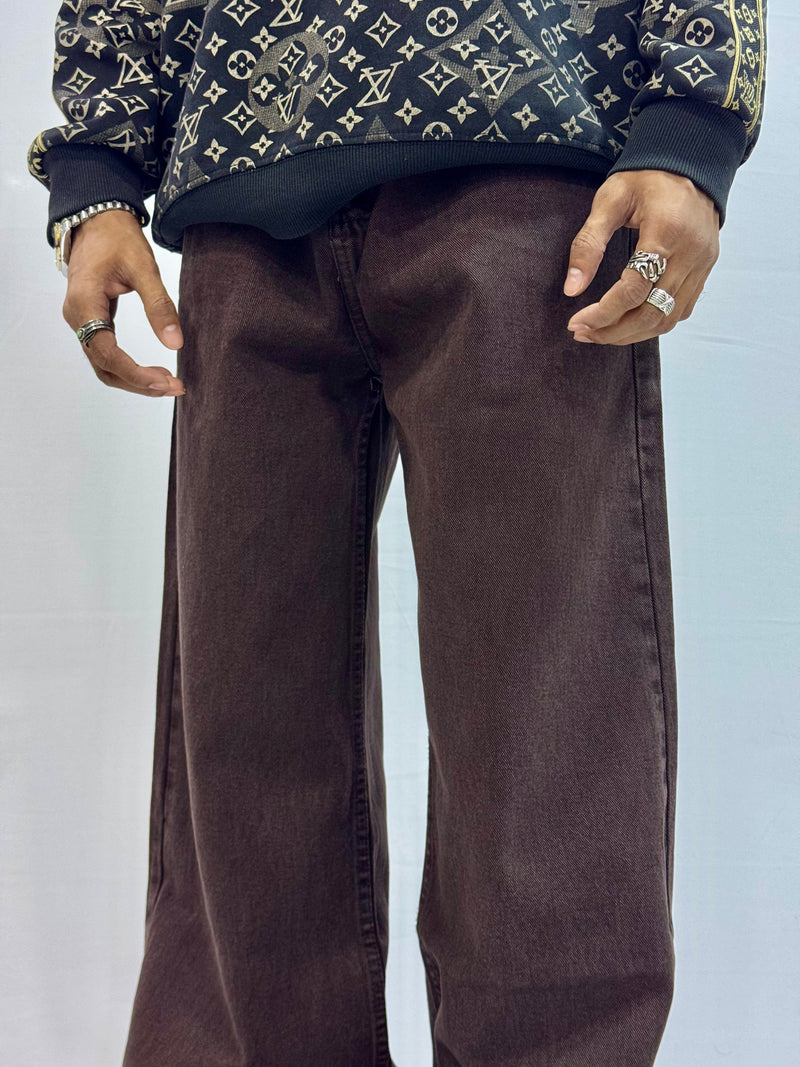 BAGGY FIT DENIM (MOCHA BROWN BAGGY)