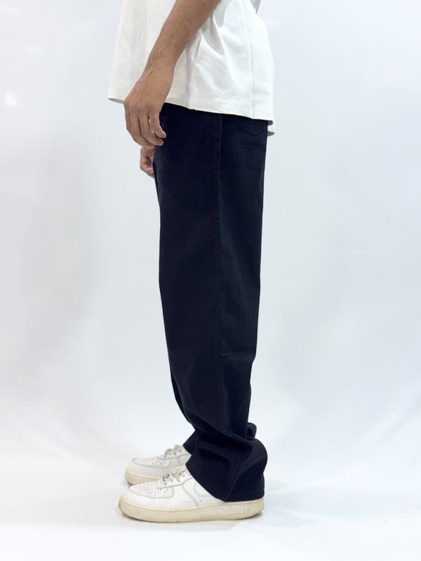 COTTON LINEN TROUSER (BLACK)