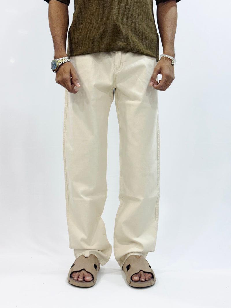 COTTON LINEN TROUSER (BEIGE)