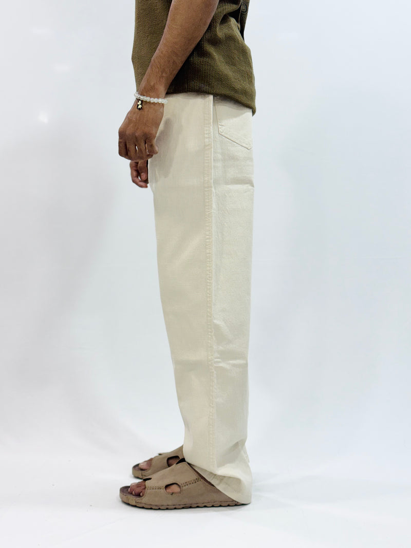 COTTON LINEN TROUSER (BEIGE)