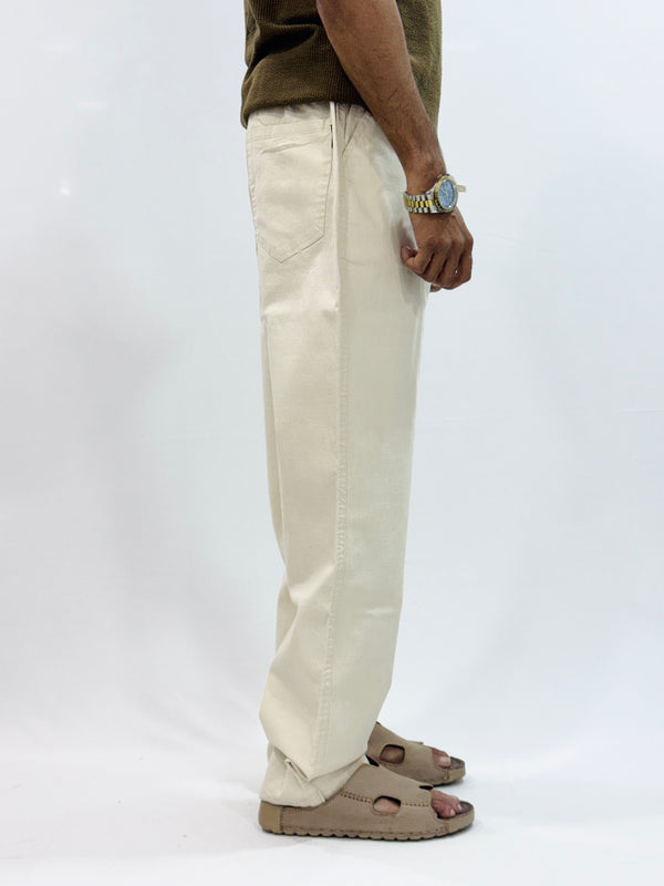 COTTON LINEN TROUSER (BEIGE)