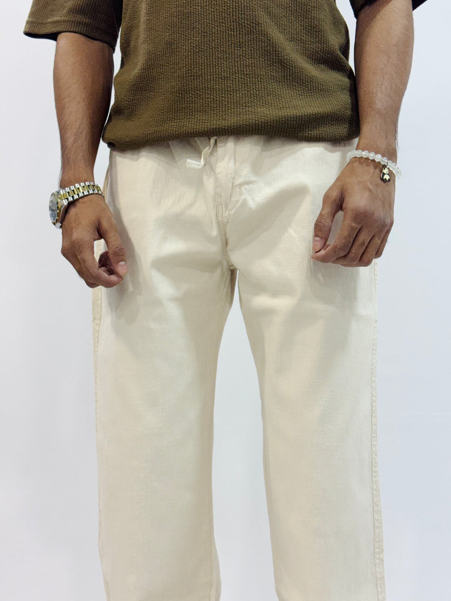 COTTON LINEN TROUSER (BEIGE)
