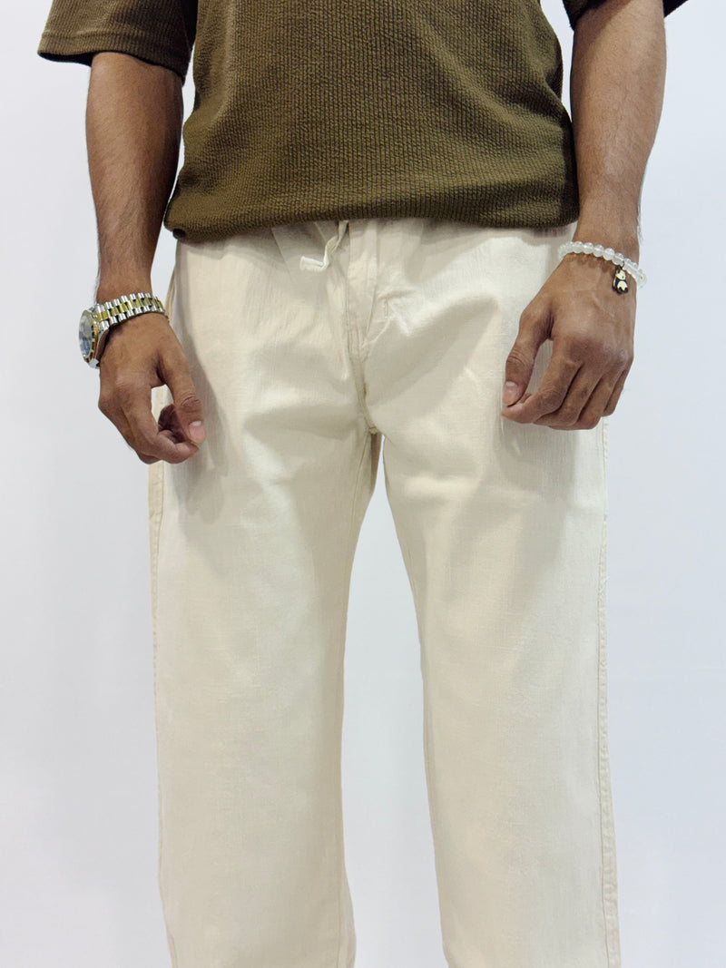 COTTON LINEN TROUSER (BEIGE)