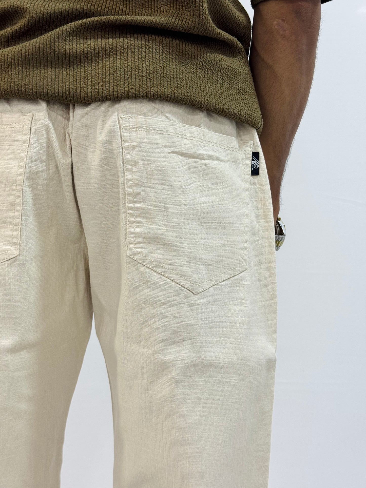 COTTON LINEN TROUSER (BEIGE)