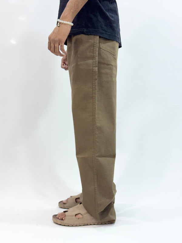 COTTON LINEN TROUSER (KHAKI)